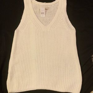 White cable knit style shirt